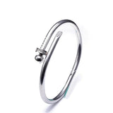 Stainless Steel Crystal Bangles Stylish Charm Cuff Bracelets