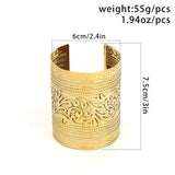Exaggerated Large Wide Flower Open Cuff Bracelets for Women