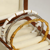 Oval Geometric Stainless Steel Bangle Bracelet for Women