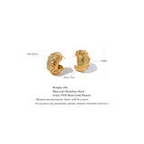 Chunky Hoop Earrings 18K Zircon Vintage Jewelry Women