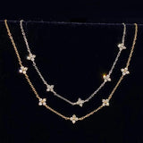 925 Silver Plated Zircon Flower Bracelet for Women