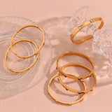 Heart Round Octagonal Star Zircon Clasp Bracelet Stainless Steel Bangles