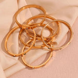 Heart Round Octagonal Star Zircon Clasp Bracelet Stainless Steel Bangles