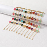 Adjustable Stainless Steel Plant Flower Bracelet Women's Clover