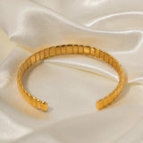 Youthway Waterproof Stainless Steel Open Bangle Women Charm Jewelry