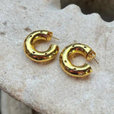 Uworld Statement Heart Hoop Earrings for Women