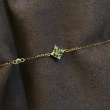 925 Silver Green Zircon Bracelet, Minimalist Fine Jewelry