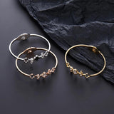 Four-Leaf Clover Stainless Steel Charm Bracelet for Women
