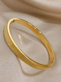 Frosted Stainless Steel Bangles Bracelets for Women