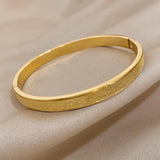 Frosted Stainless Steel Bangles Bracelets for Women