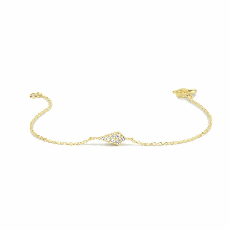 925 Silver Zircon Bracelet 18K Plated Wedding Jewelry Birthday Gift