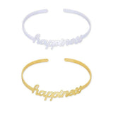 Personalized Name Cuff Bracelet Stainless Steel Open Bangle