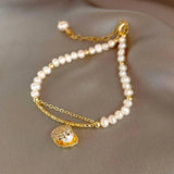 Baroque Pearl Shell 14K Filled Bracelet