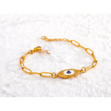 Stainless Steel Eye Chain Link Bracelet Bangle Lobster Clasp Charm