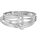 Silver Stainless Steel Bangles Bracelets for Women