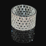 Bridal Rhinestone Bracelet Multi-row Crystal Stretch Bracelet