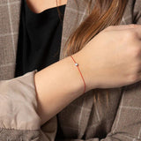 925 Silver Solitaire Zircon Red Rope Bracelet Women 18K Daily Leisure Gift
