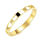 Stainless Steel Tree Hollow Bangle Bracelet for Women