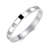 Stainless Steel Tree Hollow Bangle Bracelet for Women