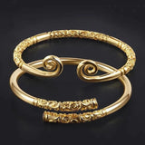 Engraved Charm Cuff Bracelet - Punk Color Jewelry Gift