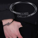 Engraved Charm Cuff Bracelet - Punk Color Jewelry Gift