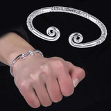 Engraved Charm Cuff Bracelet - Punk Color Jewelry Gift