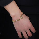 Engraved Charm Cuff Bracelet - Punk Color Jewelry Gift