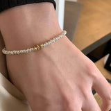 925 Sterling Silver Hiphop Ball Bracelet Vintage Hasp, Birthday Gift