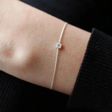 925 Sterling Silver Zircon Chain Bracelet for Girls