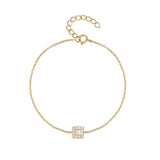 925 Sterling Silver Zircon Chain Bracelet for Girls