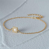 925 Sterling Silver Zircon Chain Bracelet for Girls