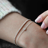 925 Sterling Silver Zircon Chain Bracelet for Girls