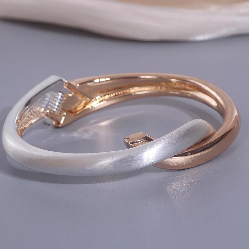 Punk Metal Bangle Bracelet for Women