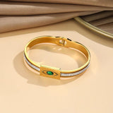 Waterproof Stainless Steel Bangle Devil Eye Charm Wristband
