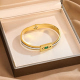 Waterproof Stainless Steel Bangle Devil Eye Charm Wristband