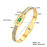 Waterproof Stainless Steel Bangle Devil Eye Charm Wristband