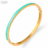 Boho Enamel Bracelet European Geometric Bangles Women Charm Party Jewelry
