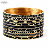 Boho Enamel Bracelet European Geometric Bangles Women Charm Party Jewelry