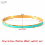 Boho Enamel Bracelet European Geometric Bangles Women Charm Party Jewelry