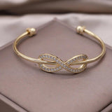 Korea Jewelry 14K Real plated Zircon snake Bracelet
