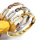 Stainless Steel Bracelet For Women Zircon Jewelry Gift