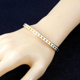 Enamel Wave Point Bangles for Women Stainless Steel Wedding Bracelets