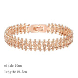 2 Style Women Smooth/Carve Beads Geometric Rose Strand Chains Bracelets
