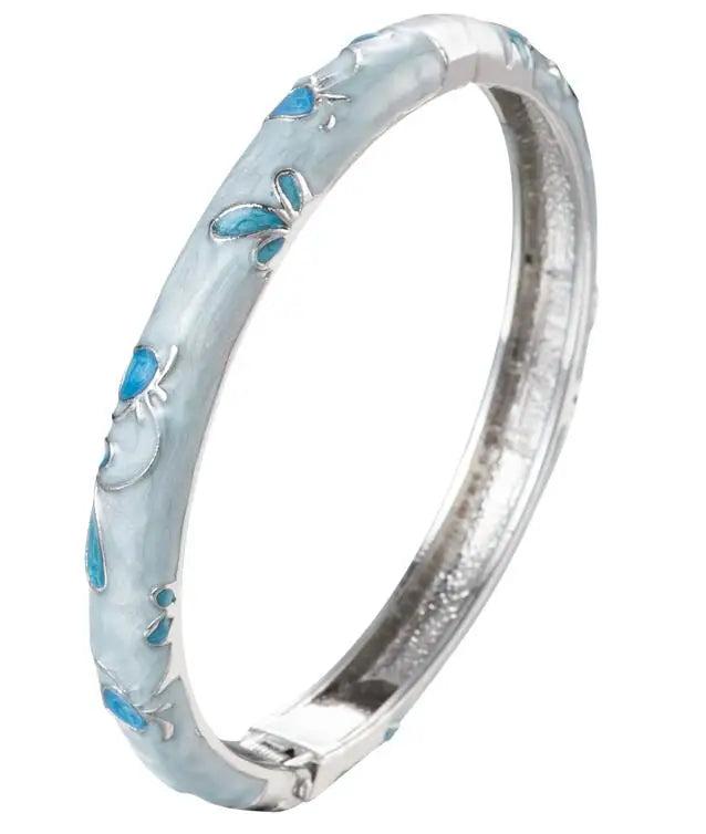 Enamel Bracelet Cloisonne Bangles Flower Women's Hand Bracelets