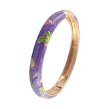 Enamel Bracelet Cloisonne Bangles Flower Women's Hand Bracelets