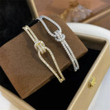 Crystal Double Layer Bracelets Women Jewelry Accessory