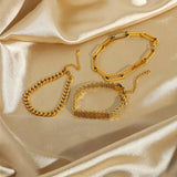 Snake Chain Bracelets Women Stainless Steel Cuban Chain Bracelet