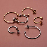 20PCS Stainless Steel Ball Tip Hoop Earrings No Fade Allergy - Men Women Gift