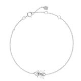 925 Sterling Silver Clear Bees Bracelet CZ Bangle Jewelry Gift