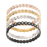 Honeycomb Hexagon Geometric Bangle Bracelet Titanium Steel